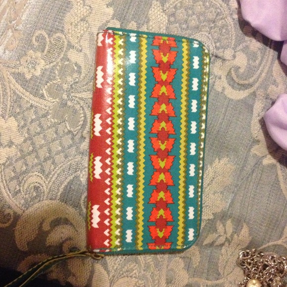 Aztec print wallet never used before