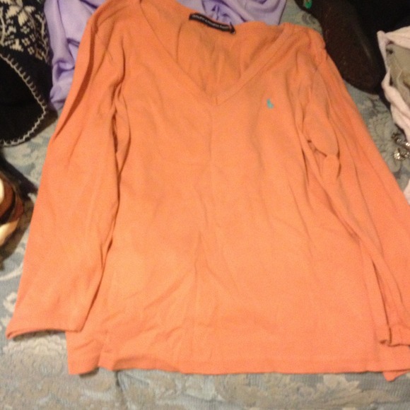 Size large dark orange Ralph Lauren long sleeve