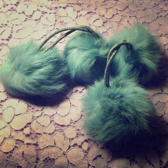 Grey Fluffy Hair Ties!:)