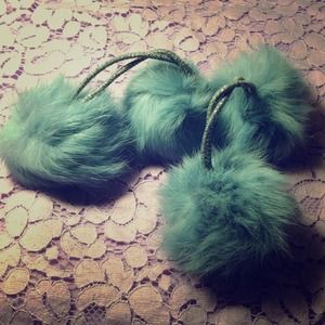 Grey Fluffy Hair Ties!:)
