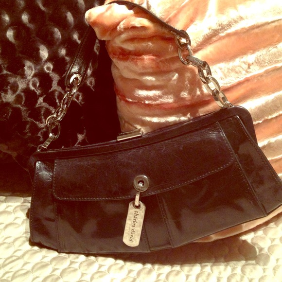 Authentic Charles Davis Black clutch