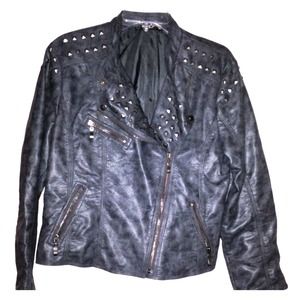 Studded Faux Leather Jacket