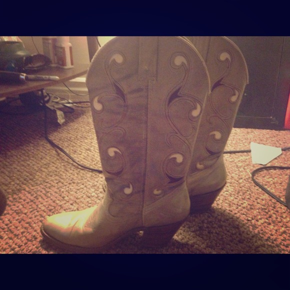 Beige Cowgirl Boots. :)
