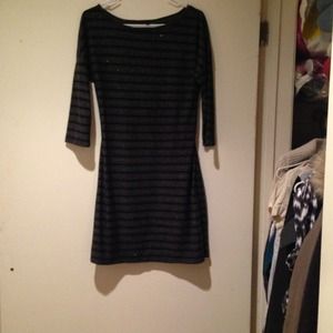 Express stripped sequence mini dress
