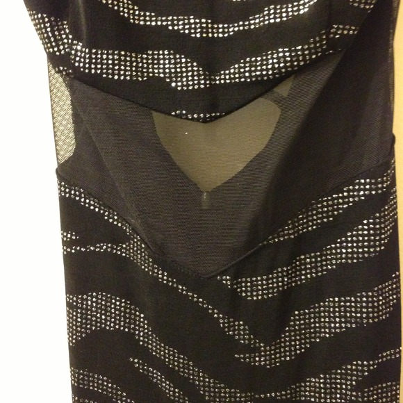 Uber Sexy black and silver zebra-print long gown!! - Picture 2 of 3