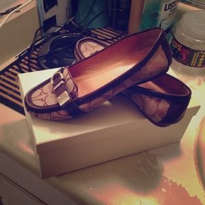 Original brown coach loafers