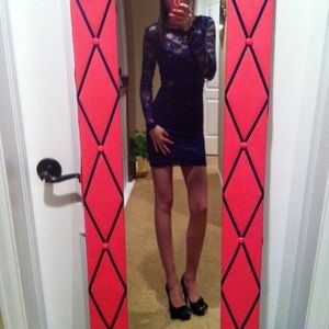 ⛔ SOLD Blue Sparkly Lace Dress ⛔
