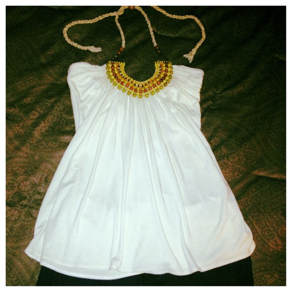 Tops - ✨Reserved until 5/15✨Beaded Halter Top✨