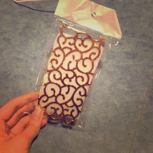 iPhone 5 gold hollow case