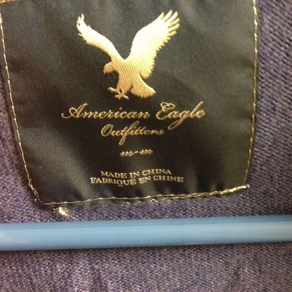 Indigo American Eagle Boyfriend Cardi - Picture 2 of 3