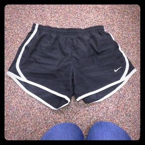 Black & White Nike Running Shorts
