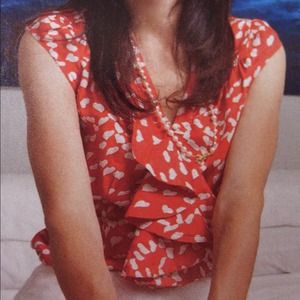 Marc Jacobs Silk Heart Cap Sleeve blouse