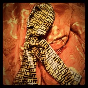 Fendi black with gold scarf