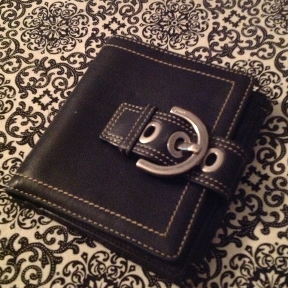 Authentic Black leather coach wallet!