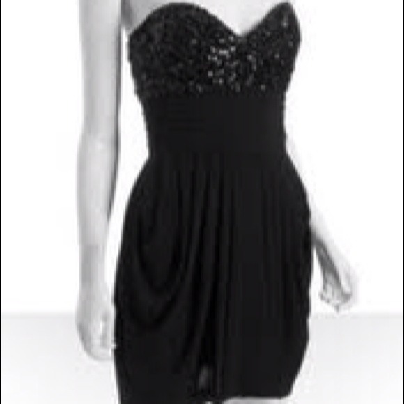 Strapless black dress!