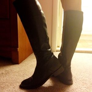 RESERVED Leather Black Boots