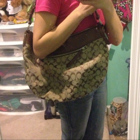 Coach brown hobo large