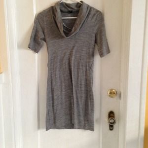 Gray cowl neck dress