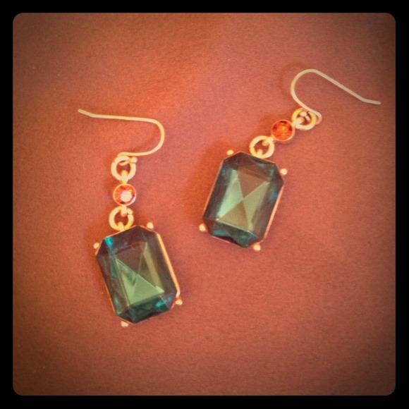 Banana Republic Jewelry - Turquoise Banana Republic gem earrings