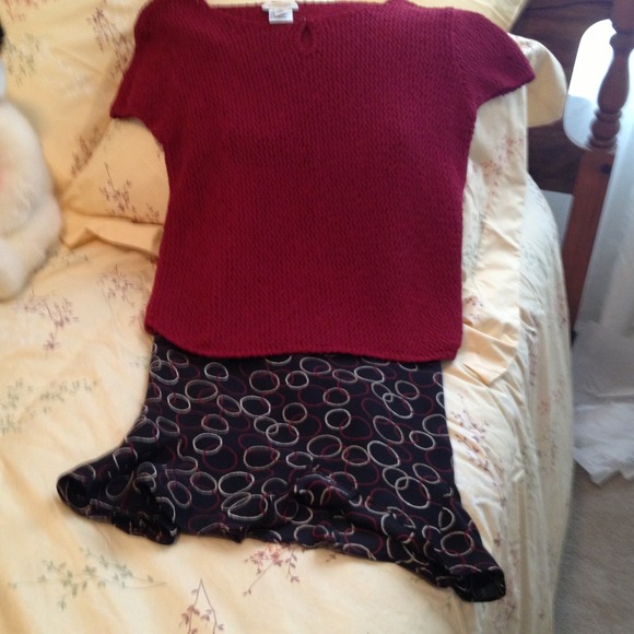 Silk skirt & top
