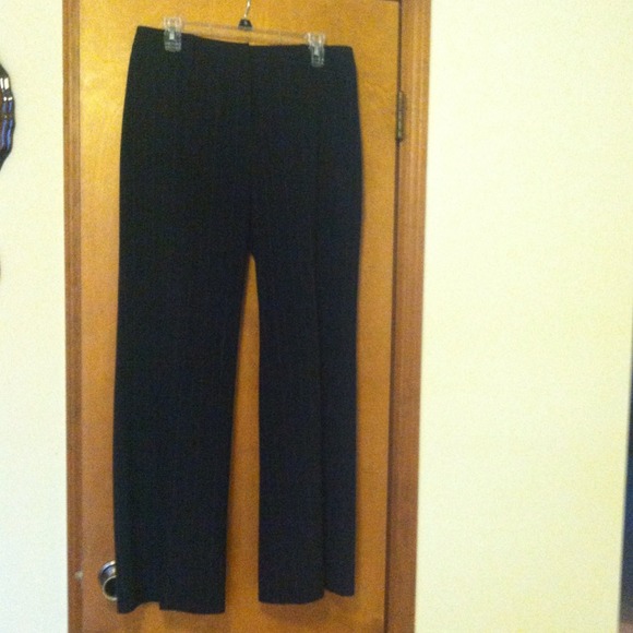 Black pin stripe pants