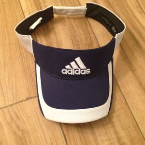 Adidas navy and white sun visor