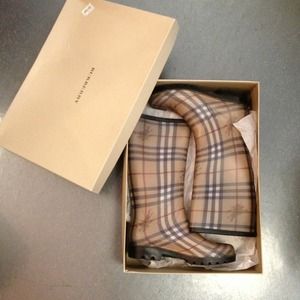 Burberry Check Rain Boots