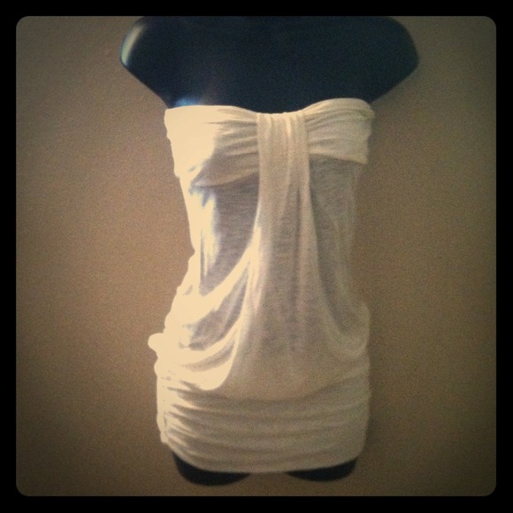 White strapless dress! Small and large available!