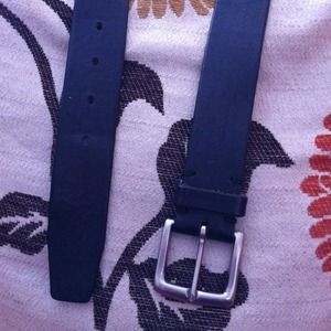 Black leather belt