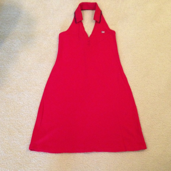 Red halter Polo dress