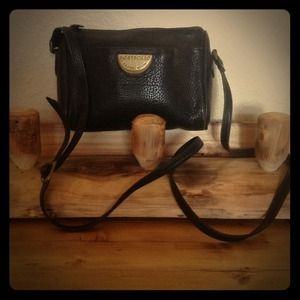 Black leather Perry Ellis Portfolio Bag;)