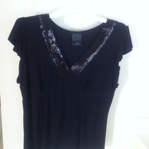 Black Sequin Dress Shirt