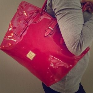 Dooney and Bourke  Patent Red Handbag
