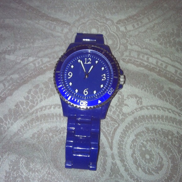 Royal Blue Plastic Band Watch