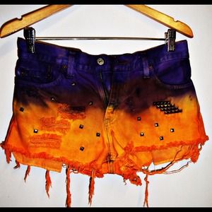 Ombré Studded Shorts !
