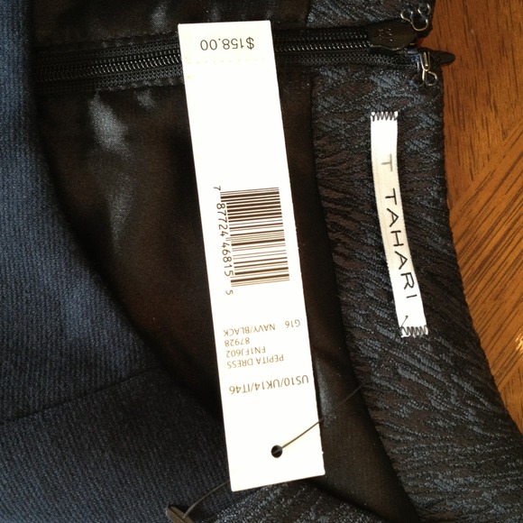 SOLD!!  NEW TAHARI black sleeveless dress Tag On - Picture 4 of 4