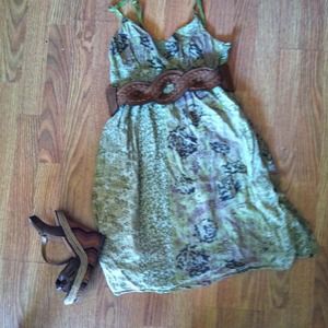 Sage green summer dress