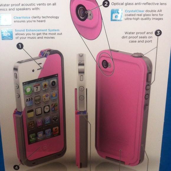 Pink iPhone 4/4s life proof case - Picture 3 of 3