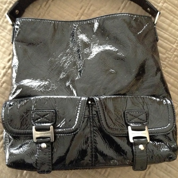 Michael Kors patent leather shoulder bag