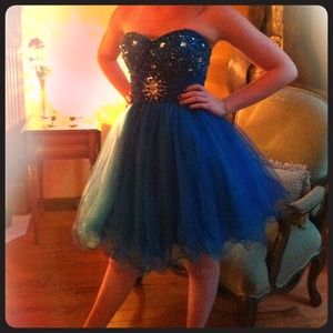 Royal blue homecoming dress