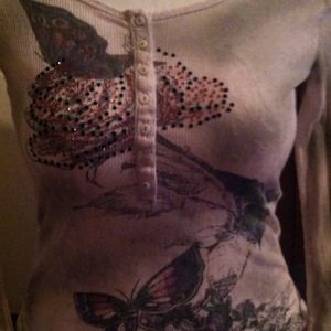 Bling grey long sleeve top grey sexy casual date