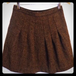 Pleated Casual A-line Skirt
