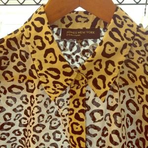 Cotton animal print button down