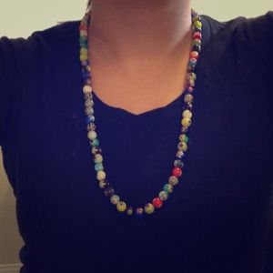 Glass beaded necklace