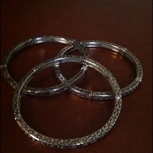 Set of three bangle bracelets