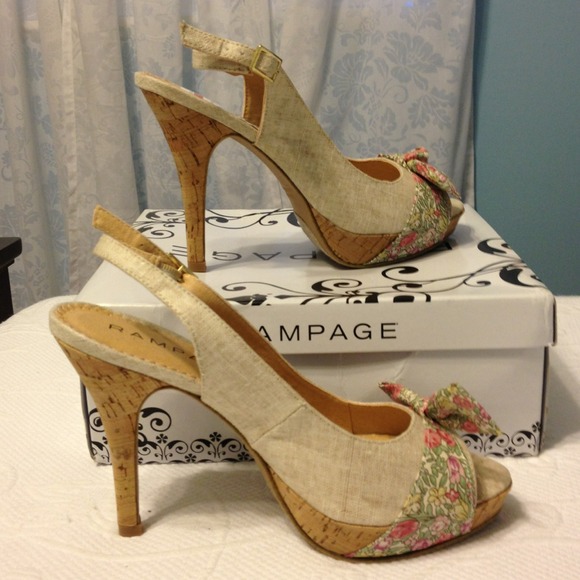BUNDLE- 7.5M Rampage High Heel Shoes & sheer cover