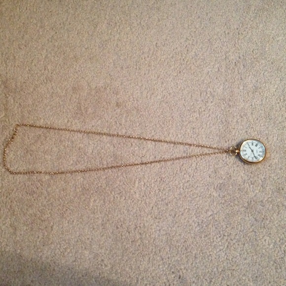 **SOLD** Long Clock Necklace