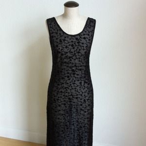 Lapis BNWT Beautiful Long Black Sheer Floral Maxi