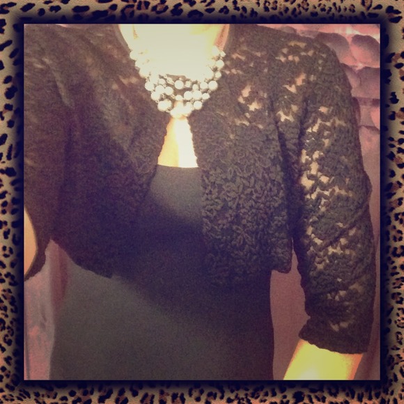 Black lace bolero jacket. Super beautiful!