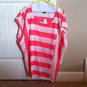 🚫RESERVED🚫Pink and White Sheer Shirt